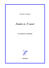 Sonata in A minor for clarinet and piano (Loiseleur)
